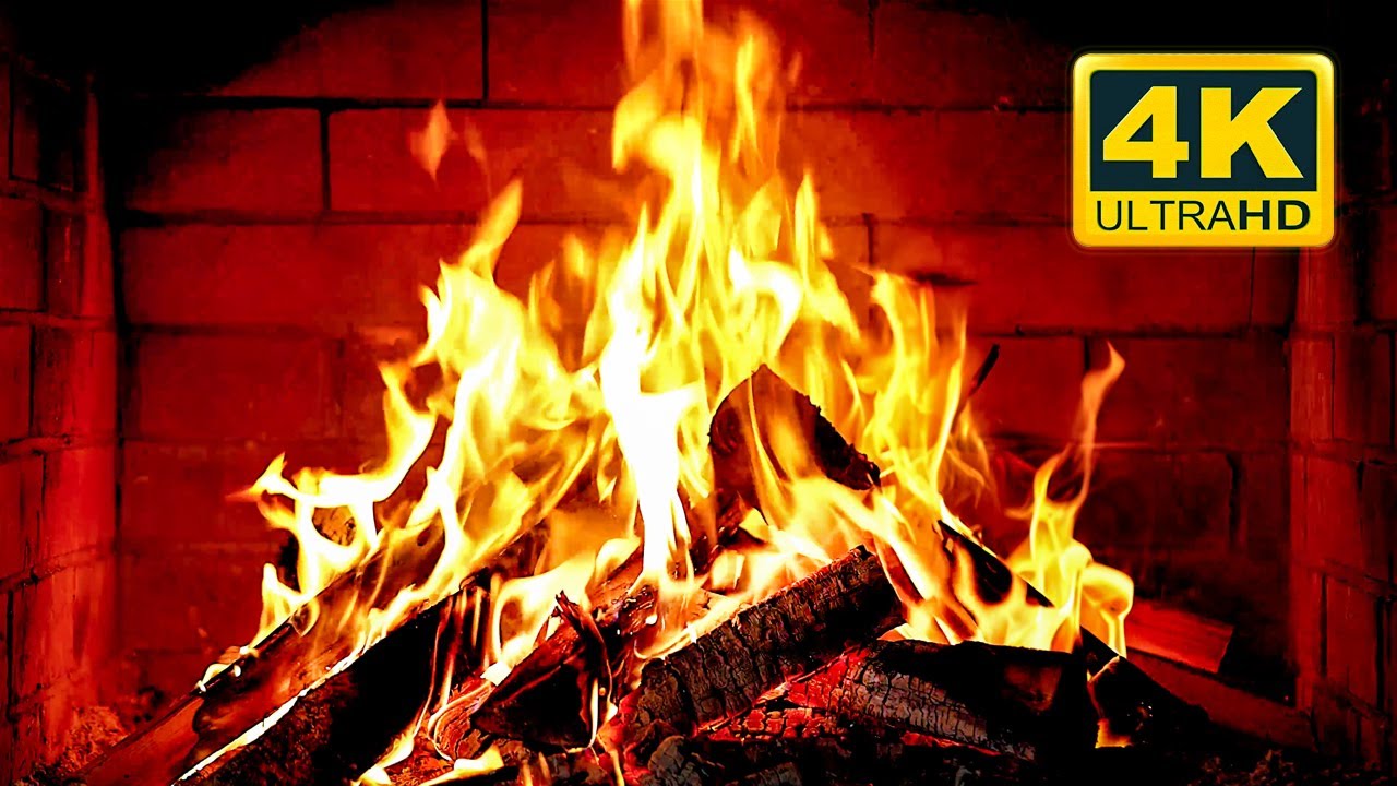 ? Cozy Fireplace 4K (12 HOURS). Fireplace with Crackling Fire Sounds. Fireplace Burning 4K