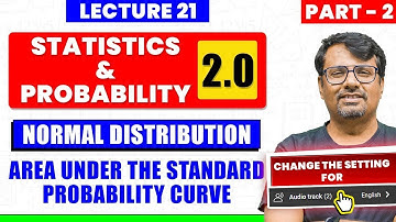 Normal Distribution | Area Under The Standard Probability Curve|Statistics and Probability|By GP Sir