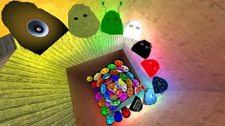 Angry Munci Family and Selene Family and Obunga Nextbot Lobotomy Dash Nextbots Chase me in Maze Gmod