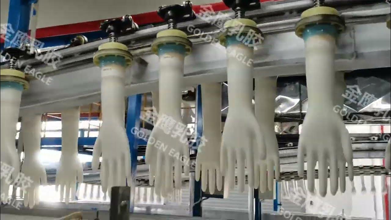 How to make latex glove with glove dipping line, dipping the former