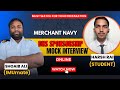 ⚓ Merchant Navy DNS Sponsorship Mock Interview | Online Interview Session 🚢