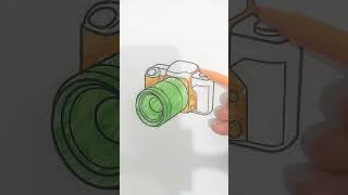coloring page New camera #shorts #coloring #art #drawing #viral