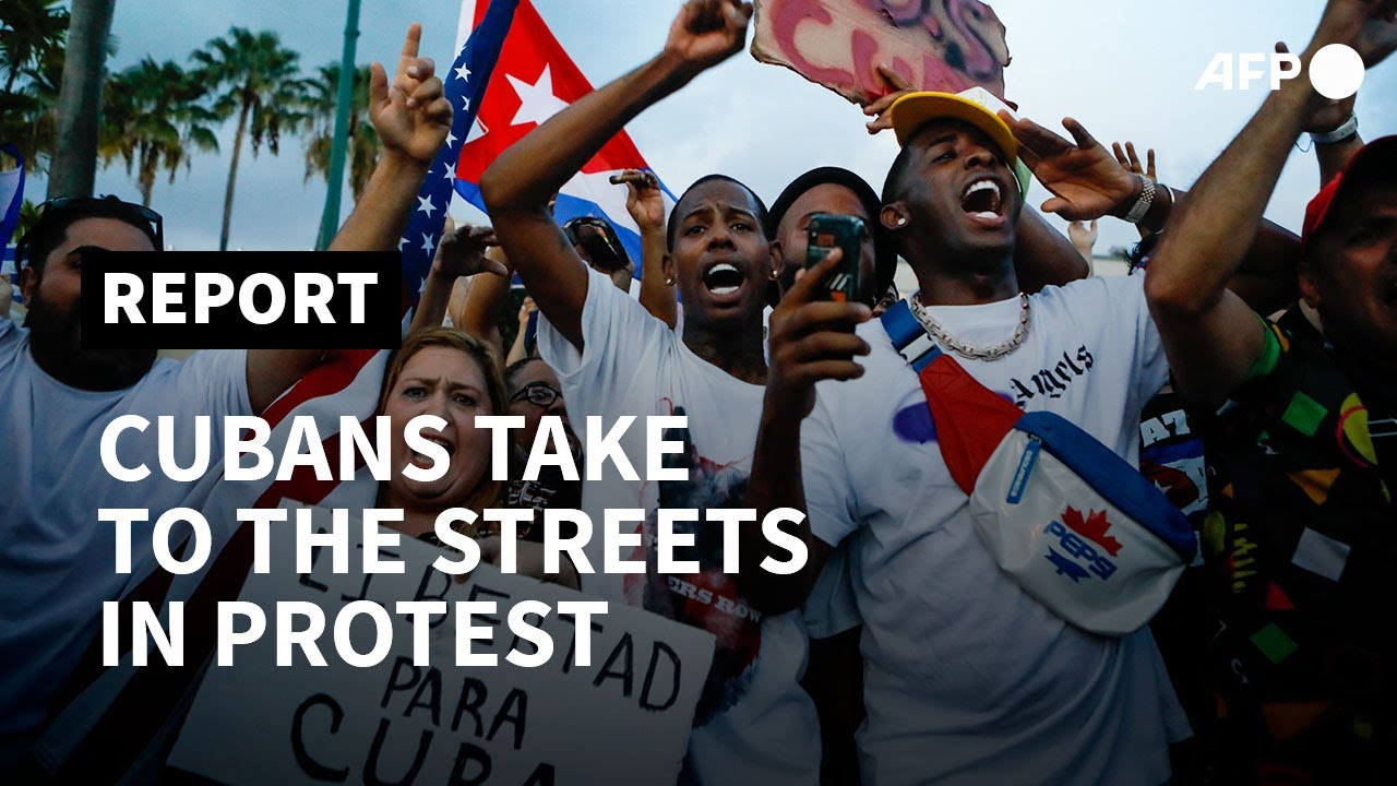 Cuba protests: Cubans take to streets in rare demonstrations over ...