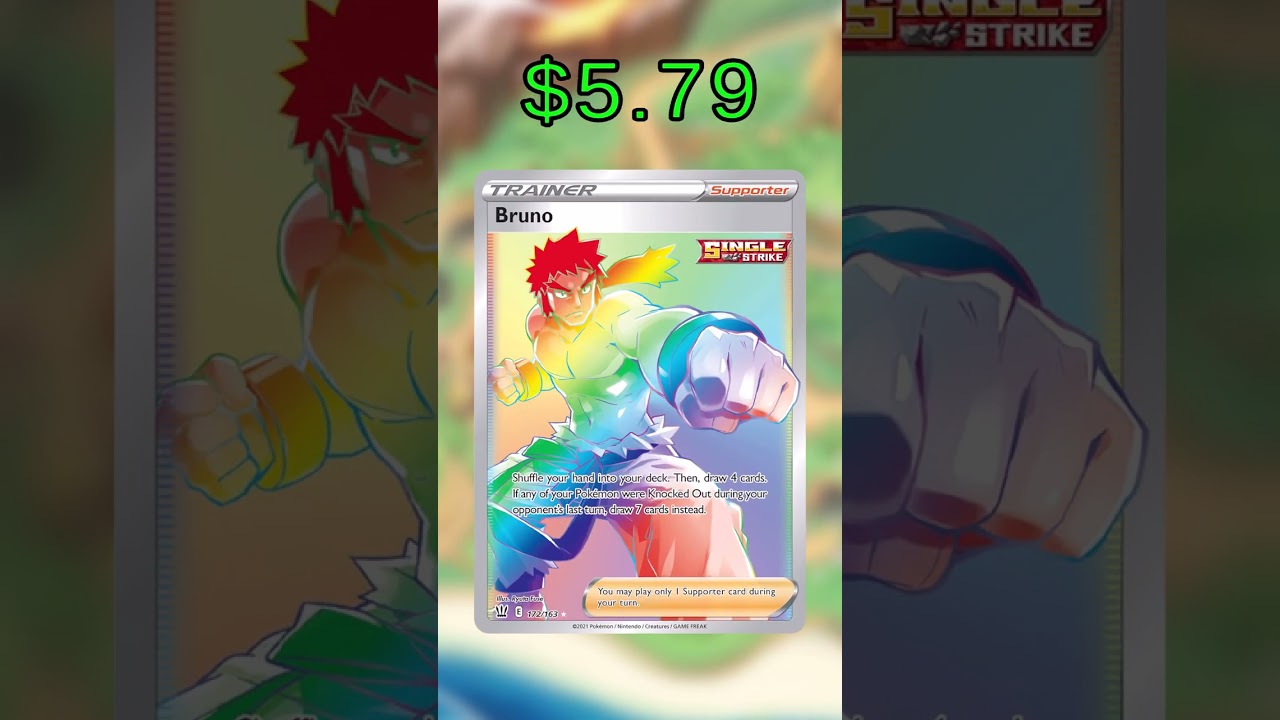 rainbow bruno pokemon card value Candela 083/078 - Go - Full Art - Secret Rare 158/163 / Ultra Rare Card Type / HP / Stage Bruno (Full Art) - SWSH05: