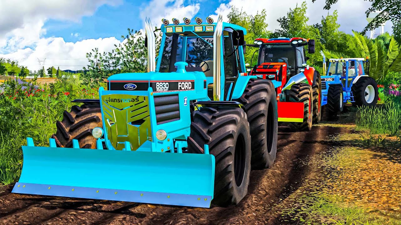 รวมพลรถไถยักษ์รับเหมาบุกเบิกป่า!! - Farming simulator 19