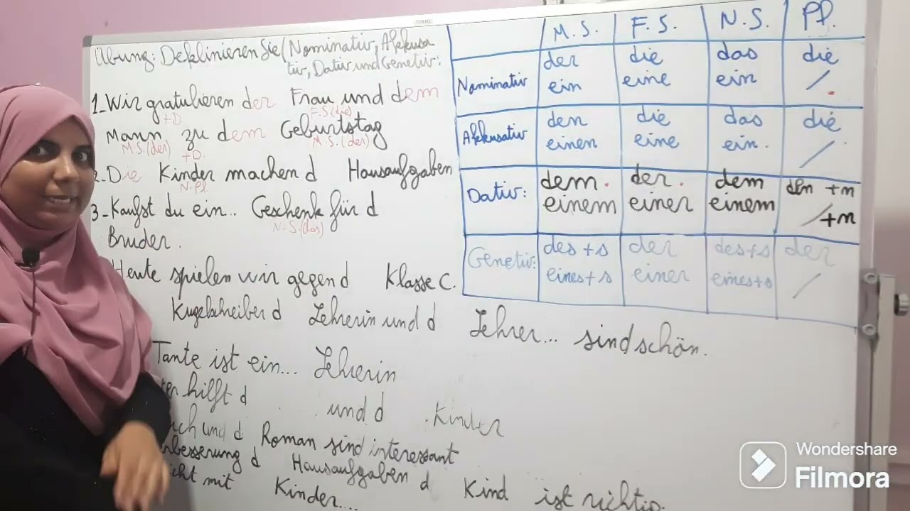 Übung (Nominativ/Akkusativ/ Dativ und Genetiv)