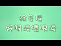 徐若瑄 - 好眼淚壞眼淚【歌詞】