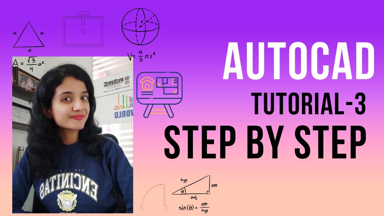 AutoCAD tutorial -3 ellipse, hatch | AutoCAD for beginner | AutoCAD ...