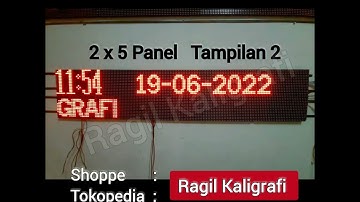 Video demo contoh tampilan JWS P10 Jumbo - jam sholat digital p10 jumbo 2 baris