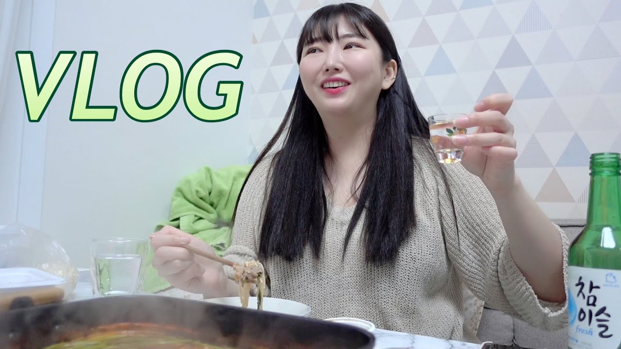 [일상 VLOG] 구독자님이 만들어주신 빵으로 신랑과 5주년 파티🎉 | 봉일천돼지부속, 성수동소문난감자탕, 샤브샤브, 콩국수, 빕스, 중국요리, 해주냉면, 떡프