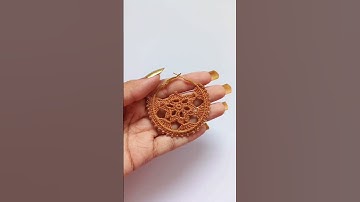 Beautiful Crochet Round Hoop Earrings | Handmade DIY Jewelry Art