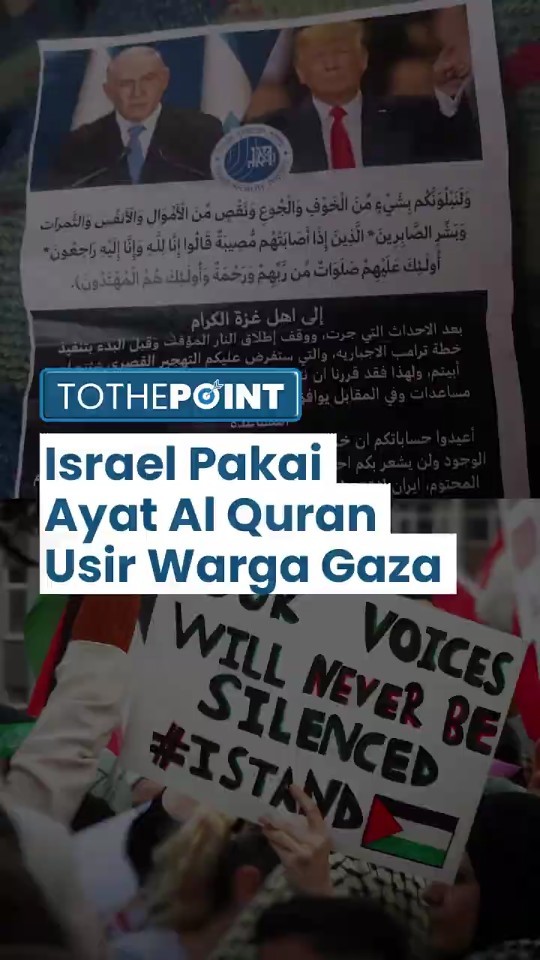 Gunakan Ayat Quran, Begini Cara Israel Sebarkan Pamflet untuk Pengusiran Warga Palestina dari Gaza!