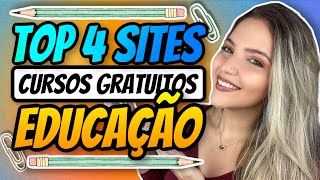 🔝 TOP 4 SITES pra CURSOS ONLINE EDUCAÇÃO GRATUITOS 📚 | com certificado grátis! | Mari Rel screenshot 1