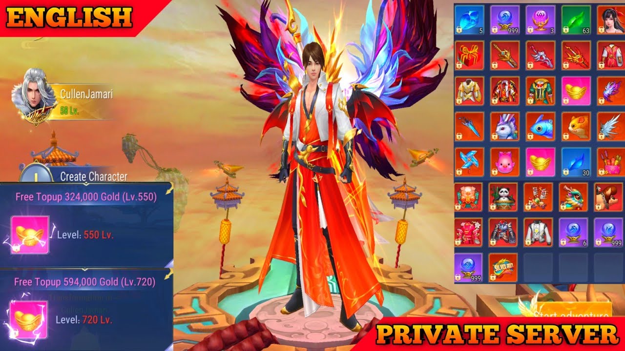 Dark Continent Private Server English - VIP10 + Weapon Skin + Fashion + Mount + Wing + Spirit