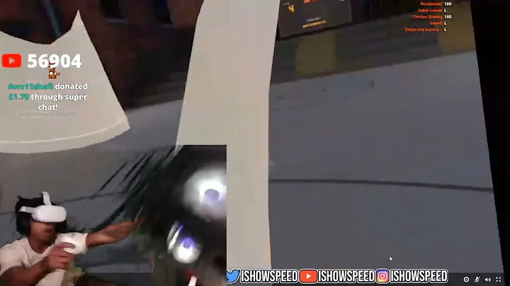 IShowSpeed PC falls after getting crossed in VR 😂(Not ClickBait)