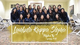 || Lambda Kappa Sigma - Alpha Xi || Recruitment Spring 2018