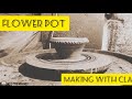 Making a flower pot with clay/ பூத்தொட்டி செய்தல்/🥀satisfying pottery videos