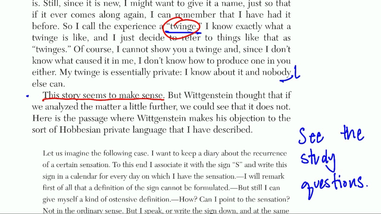 private language argument, pt 1