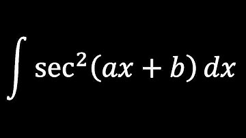 Integral of sec^2 (ax+b) | HV math Academy