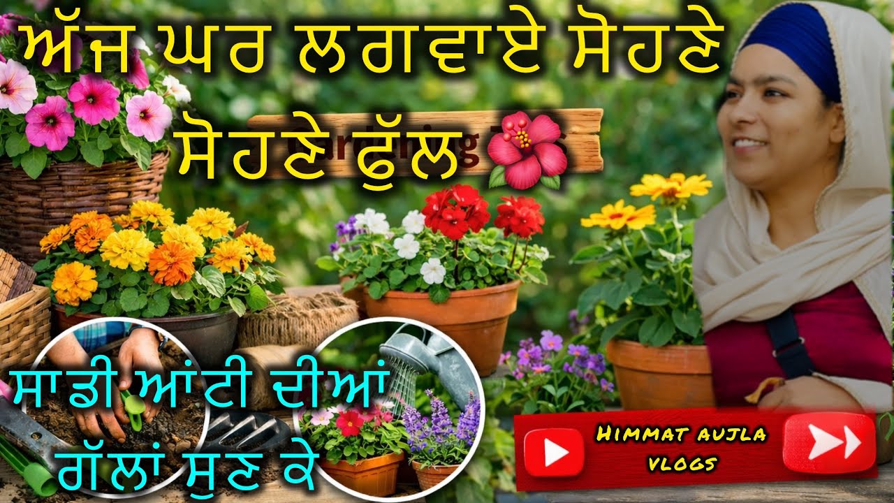 ਅੱਜ ਘਰ 🏠 ਲਗਵਾਏ ਸੋਹਣੇ ਸੋਹਣੇ ਫੁੱਲ 🌺, ਸਾਡੀ ਆਂਟੀ ਦੀਆਂ ਗੱਲਾਂ ਸੁਣ ਲੋ