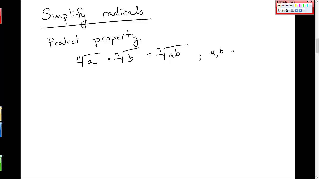 Simplifying Radicals Youtube