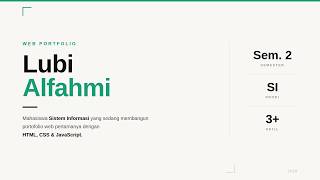 Tugas UTS Membuat portofolio Berbasis Web | MEnggunakan HTML, CSS, JS | Pemrograman Berbasis Web