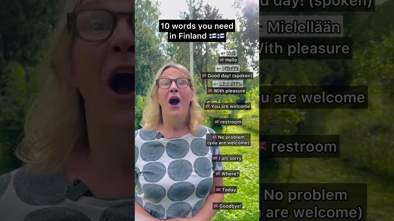 10 essential words in Finnish 🇫🇮📚 