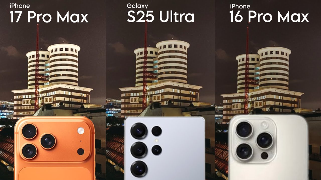 iPhone 17 Pro Max Vs Galaxy S25 Ultra Vs iPhone 16 Pro Max | Night Mode ...