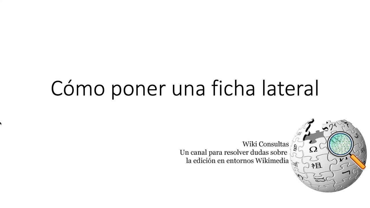 Cómo poner una ficha lateral en un artículo de Wikipedia