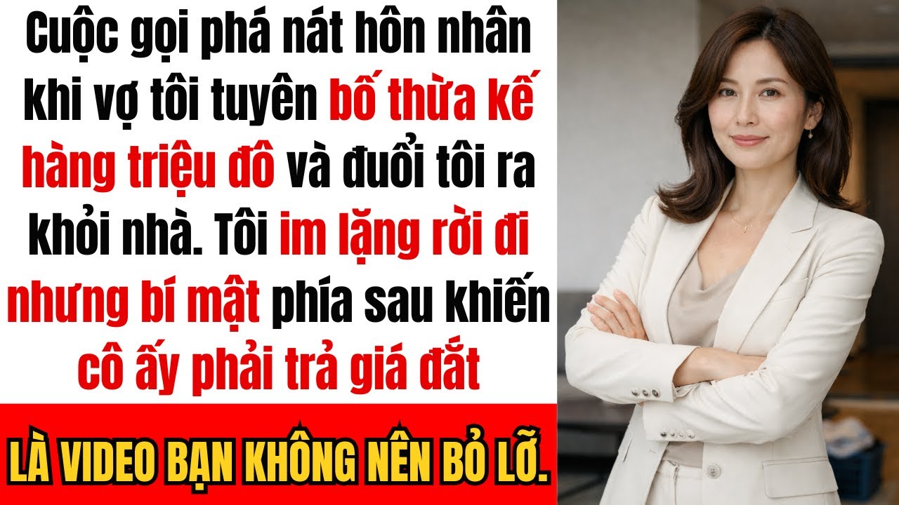 Vợ tôi gọi cho tôi và nói: ‘Tôi vừa thừa kế hàng triệu đô. Thu dọn đồ đạc đi. CÚT KHỎI NHÀ CỦA TÔI!