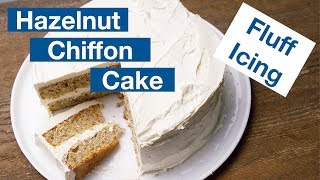 🔵 Hazelnut Chiffon Cake With Marshmallow Fluff Icing Recipe
