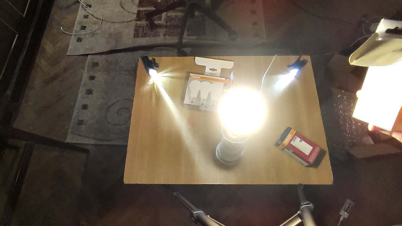 Cold, neutral, warm white light bulb comparison