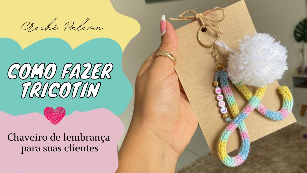 COMO FAZER LEMBRANCINHA DE CROCHÊ / CHAVEIRO TRICOTIN