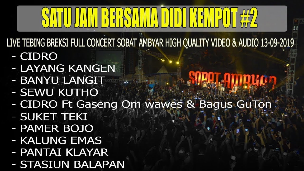 Didi Kempot Live satu jam #didikempot   cidro kalung emas banyu langit pantai klayar pamer bojo