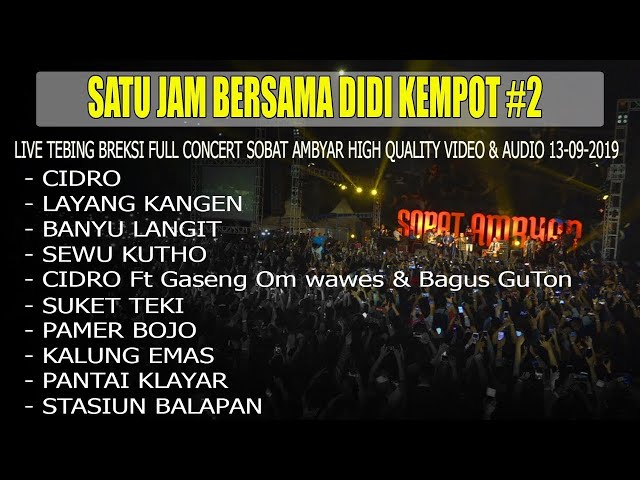 Didi Kempot Live satu jam #2023  cidro kalung emas banyu langit pantai klayar pamer bojo sewu kutho class=