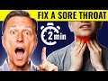 How to FIx a Sore Throat Fast in 2 Minutes – Sore Throat Home Remedies by Dr.Berg