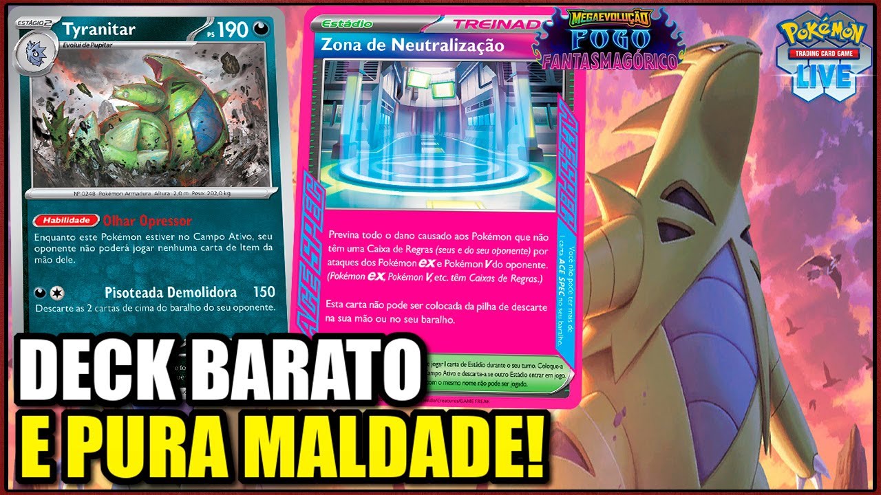 Item Lock Tyranitar BARATO Nova Versão ATUALIZADA no Meta | Pokémon TCG Live