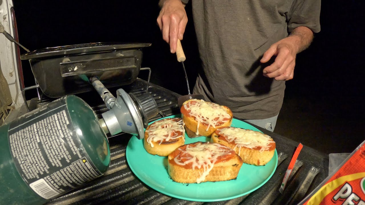 Grilling Texas Toast Pizza Truck Camping And Turkey Hunting