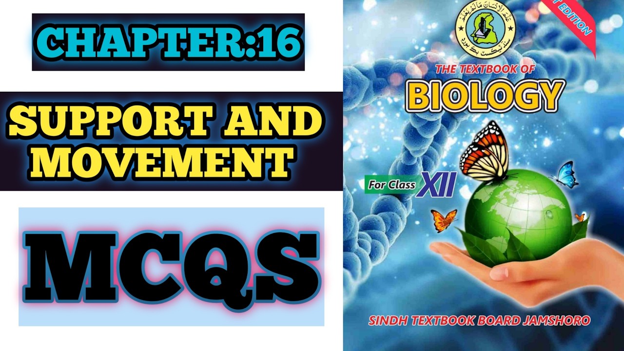 support and movement class 12 mcqs||support and movement biology 2nd year