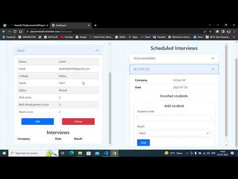 placementcell project  || Coding Ninjas Node js