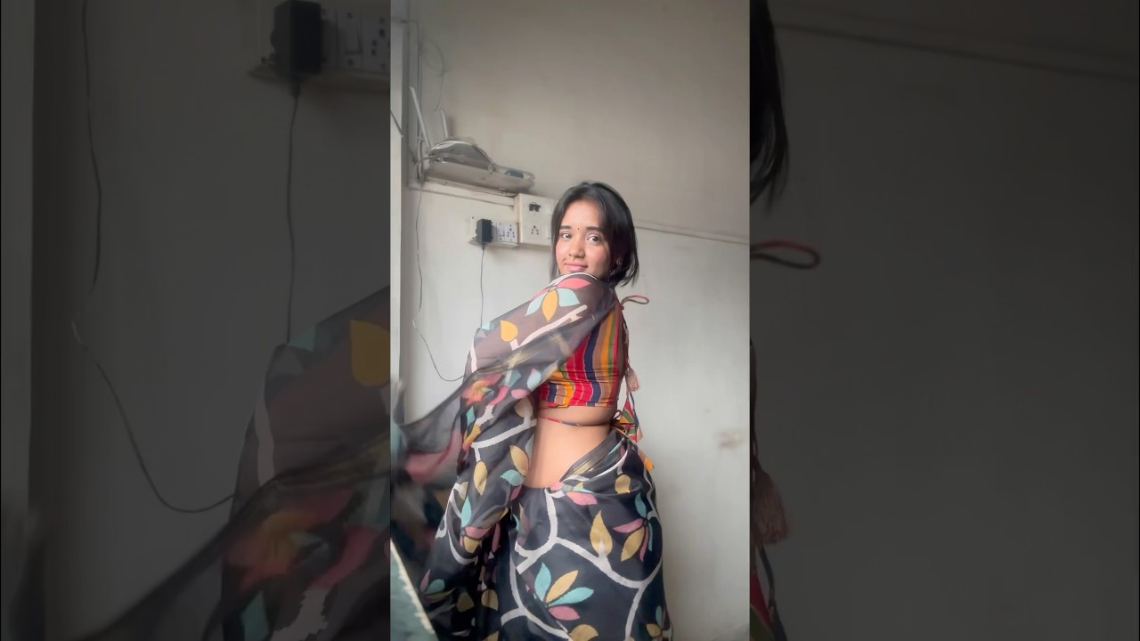 Wearing mom’s saree. Life on soft mode 🎀