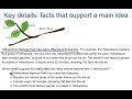 Supporting Details and Main Ideas