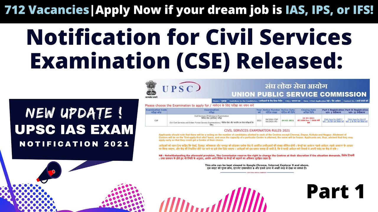 UPSC 2021 Notification for Civil Services Examination Released | Comprehensive Strategy | Part 1