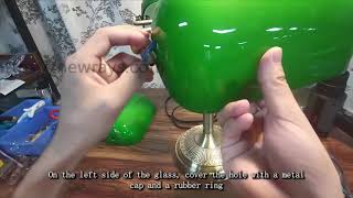 How to replace the lampshade of a banker desk lamp