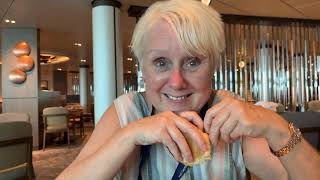 Lunch on P&amp;O Arvia in Meridian Restaurant. Waiter service. All included in price of cruise. 