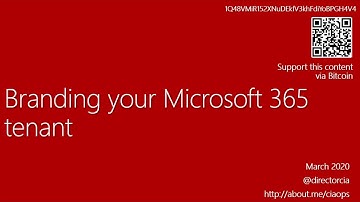 Branding your Microsoft 365 tenant