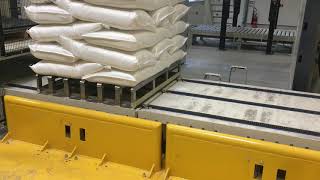 4221 Sugar 50kg bags palletizing 2 SYMACH palletizers