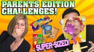 PARENTS EDITION CHALLENGES!!! 1 Hour Mega Compilation! [SUPER SIZE ME WEEK]