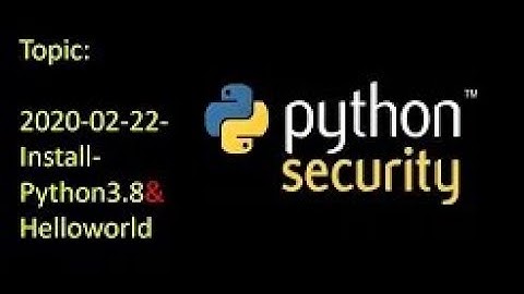 安裝Python3 8
