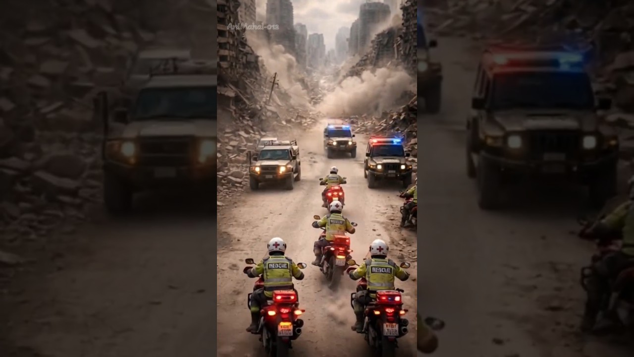 Earthquake Rescue Mission 😢 | Brave Calf Saves Trapped Child | Emotional Shorts | AniMahal-012